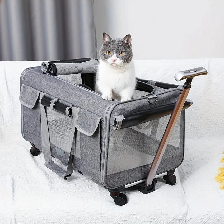 "Foldable Extra-Large Pet Travel Trolley" - Image 1