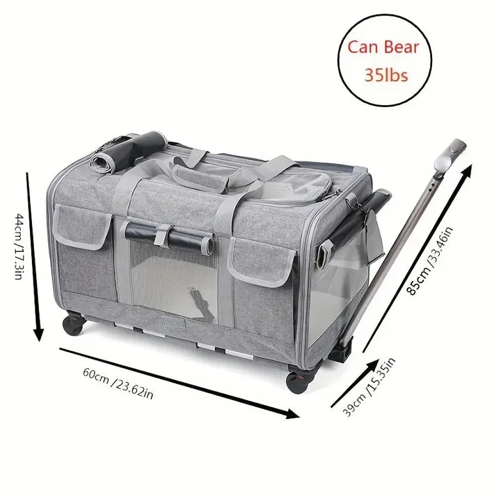 "Foldable Extra-Large Pet Travel Trolley" - Image 4
