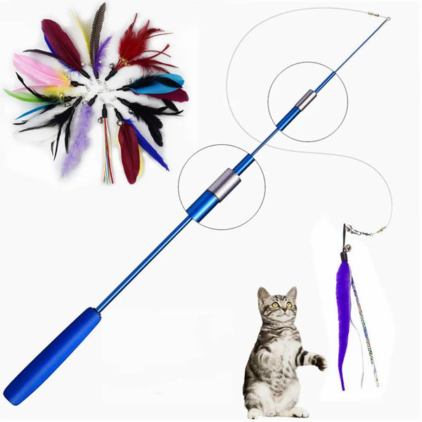 "Durable Interactive Feather Cat Toy" - Image 1