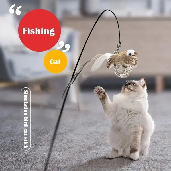 "Interactive Realistic Bird Cat Toy"