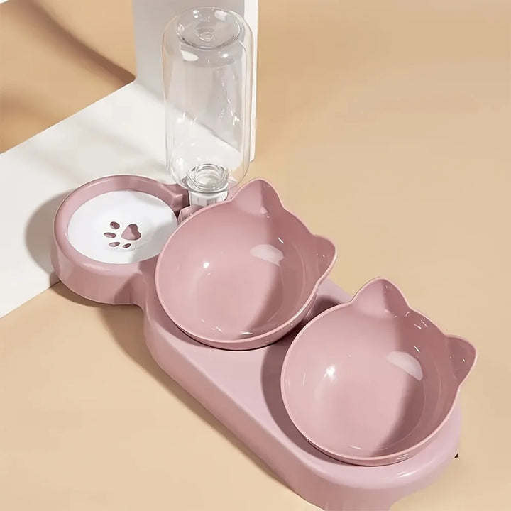 "Anti-Slip Tilted Cat Bowl Dispenser" - Image 8