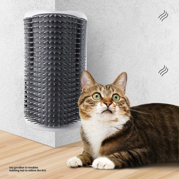 "Self-Grooming Corner Cat Brush"